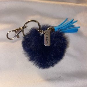 Handmade blue freedom keychain